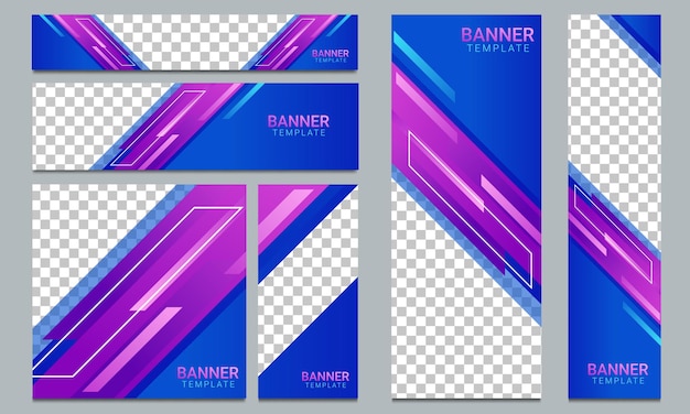 Business ads banner design set