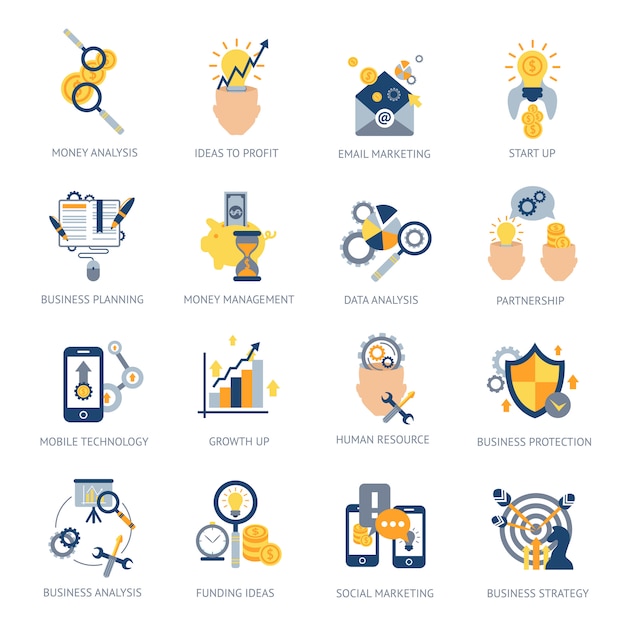 Business Analysis Icons Set