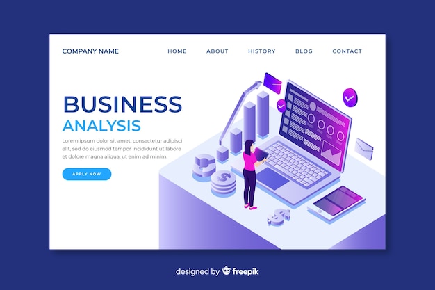 Business analysis professional landing page