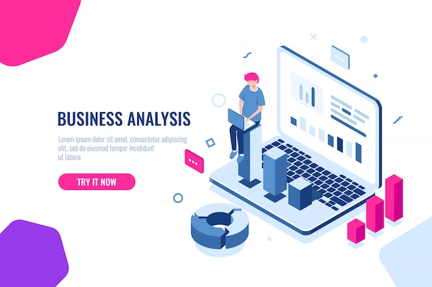 Free Vector business analysis 