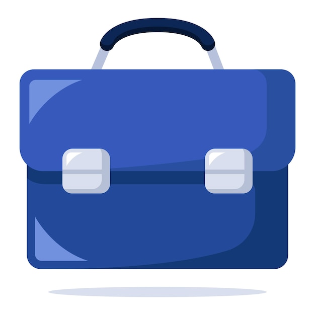 Business Briefcase In Flat Style