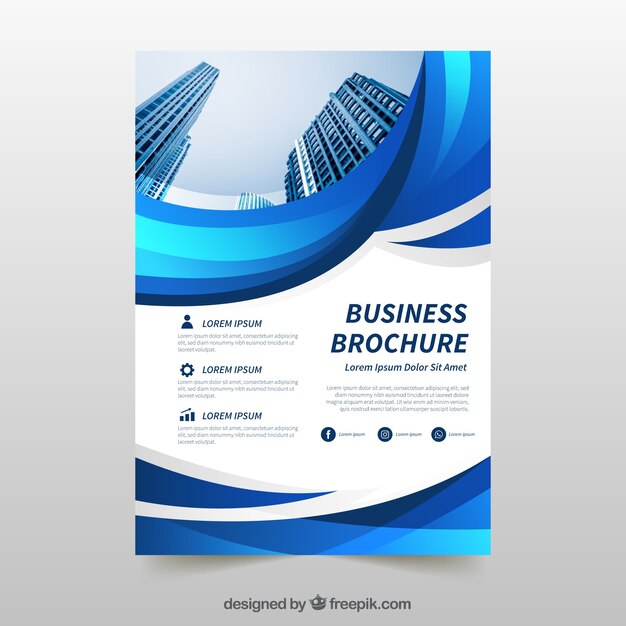 Business brochure in a5 size with abstract style