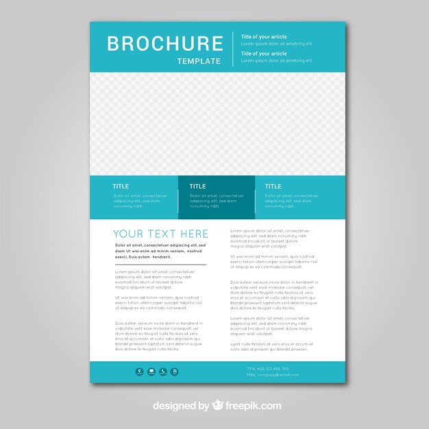 Business brochure in a5 size with flat style