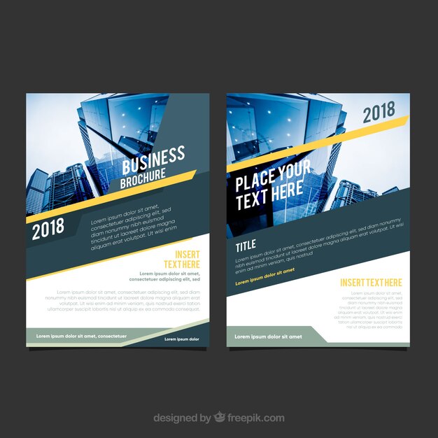 Business brochure in a5 size with flat style