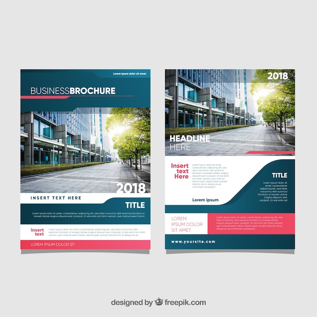 Business brochure in a5 size with flat style