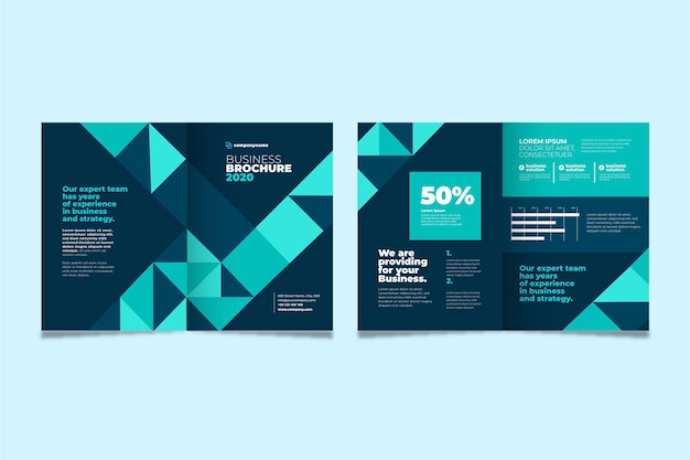 Free vector business brochure concept