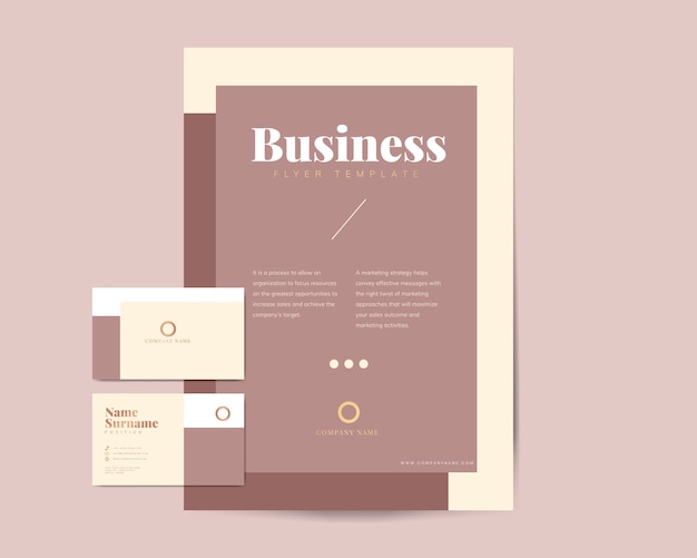 Free vector business brochure and name card templates