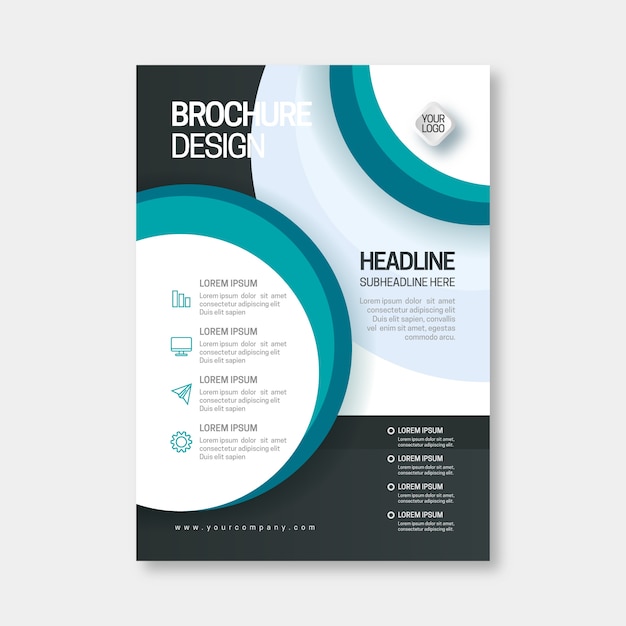 Business brochure template abstract design