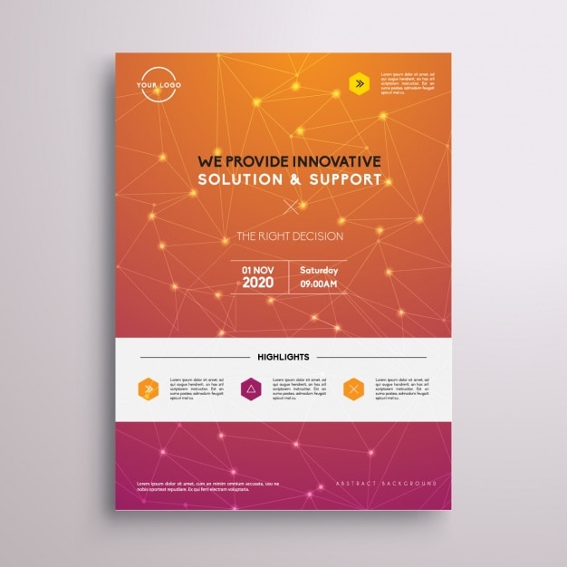 Free Vector business brochure template