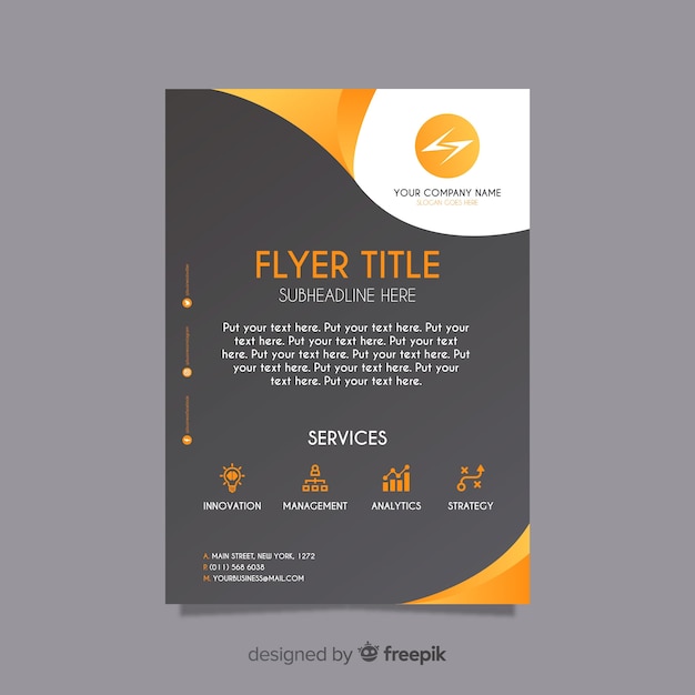 Free Vector business brochure template