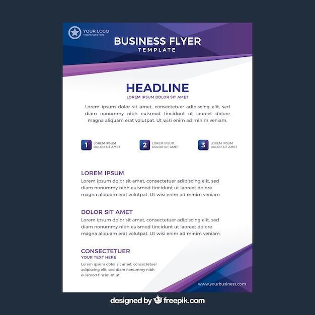 Business brochure with abstract style