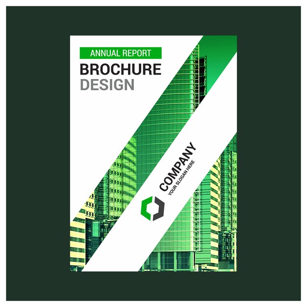 Free Vector business brochure with stripe