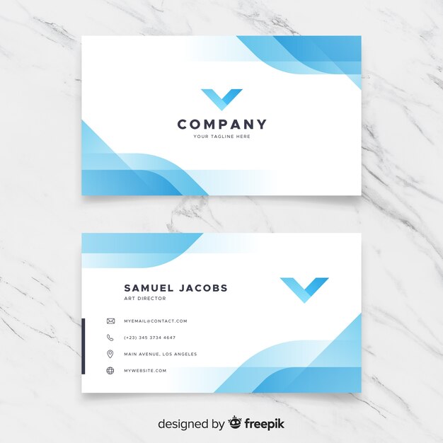 Business card in abstract style