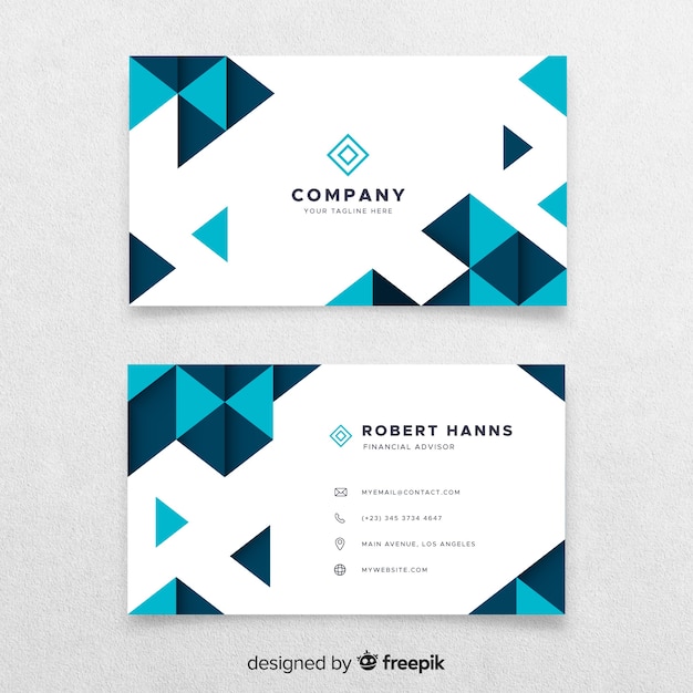 Business card in abstract style