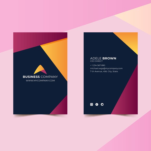 Business card abstract template