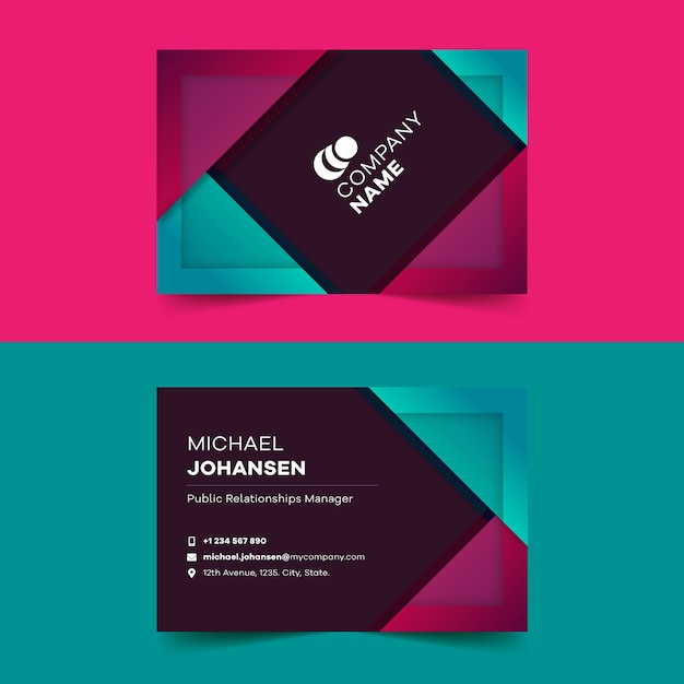 Business card abstract template