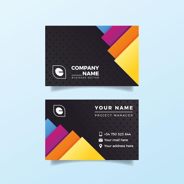 Business card abstract template