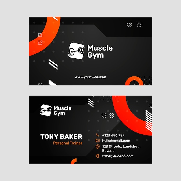 Business card access card template