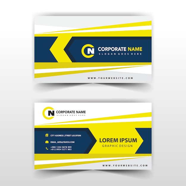 business card back and font design