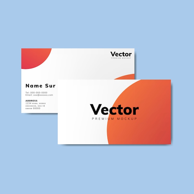 Free Vector business card design mockup vector