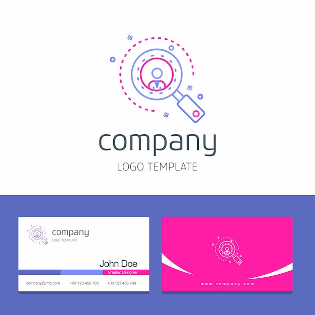 Free vector business card design with arrows company logo vector