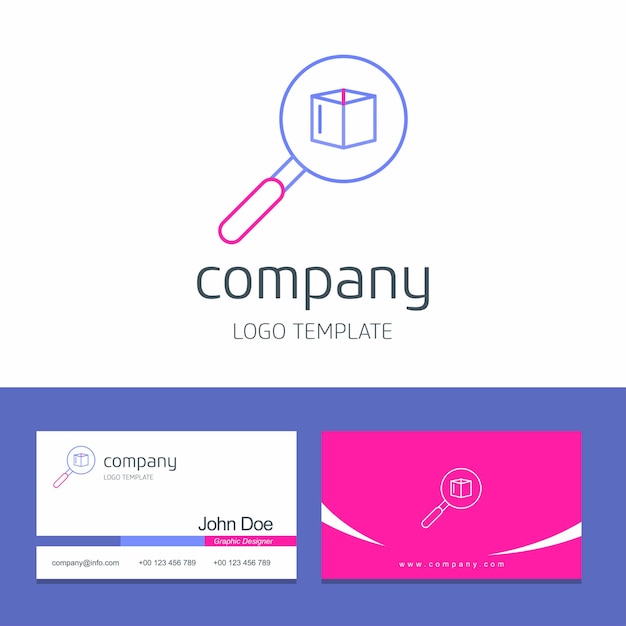 Business card design with arrows company logo vector