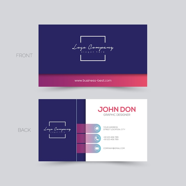 Free Vector business card elegant design