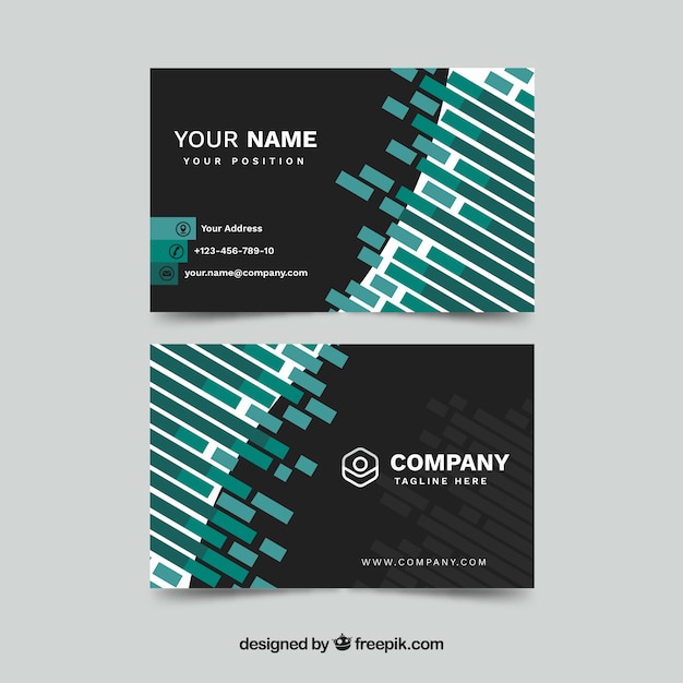 Business card in flat style