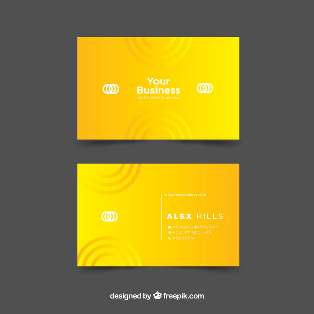 Business card in flat style