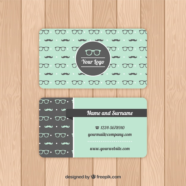 Business card in hipster style