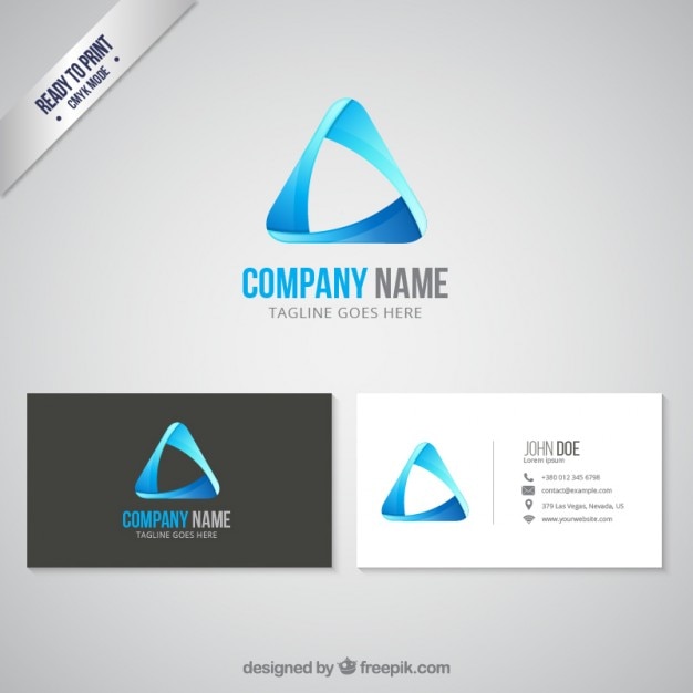 Free vector business card and logo