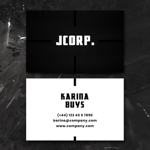 Business card in monochrome concept