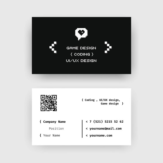 Business card monochrome