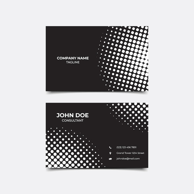 Business card monochrome