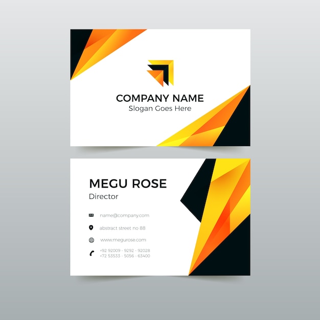 Business card pack abstract template