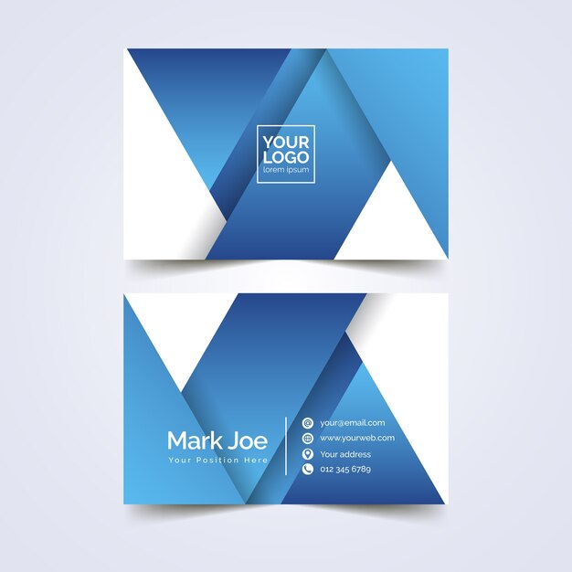 Business card template abstract design