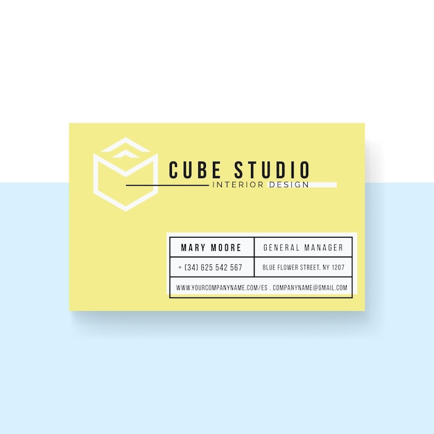 Business card template concept