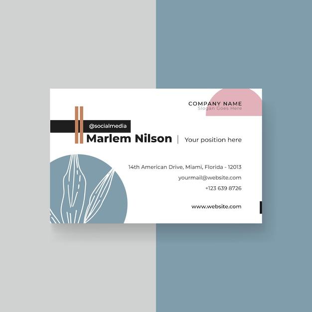 Business card template concept