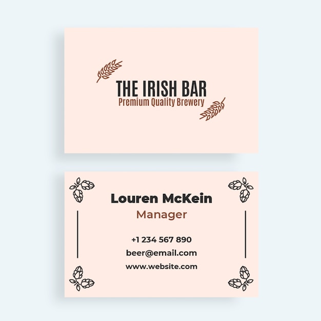 Business card template design