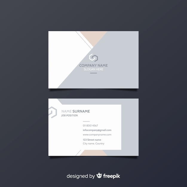 Free Vector business card template elegant style