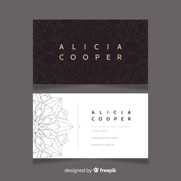 Free Vector business card template in elegant style