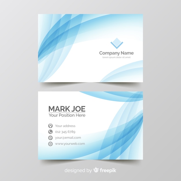 Business card template gradient style