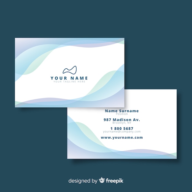 Business card template with logo