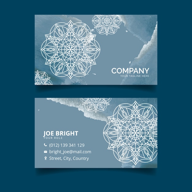 Business card template with mandala concept