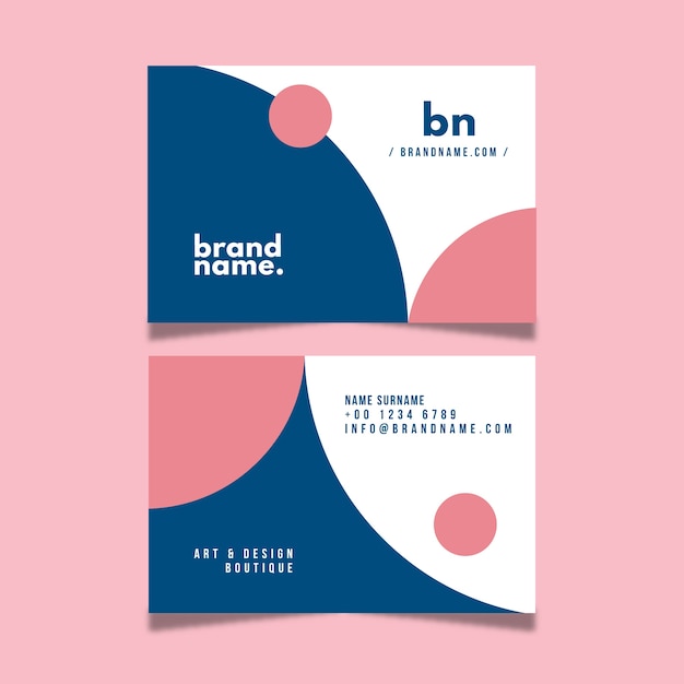 Business card template with minimalist design