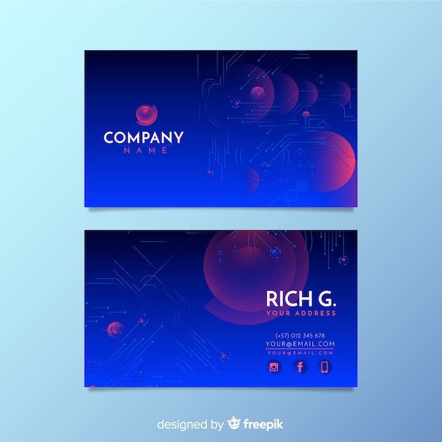 Free Vector business card template