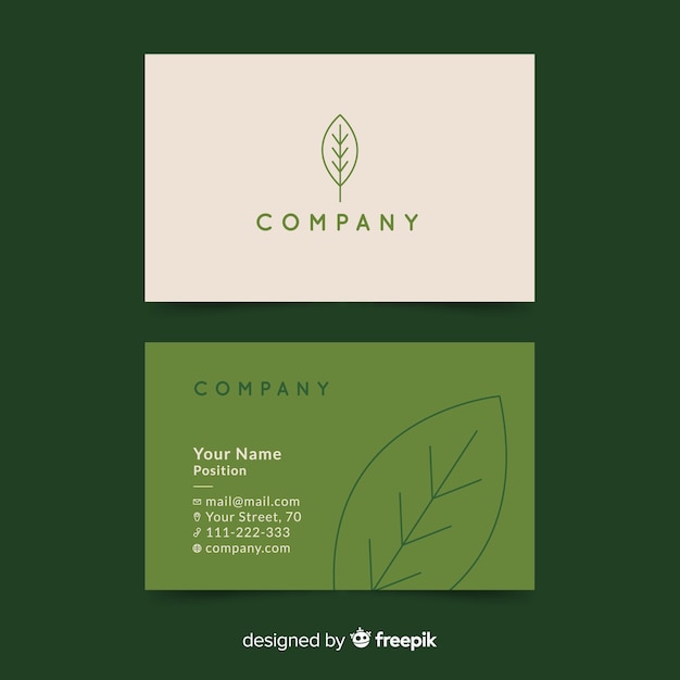 Free Vector business card template