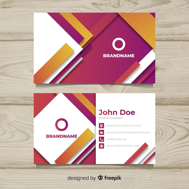 Business card template