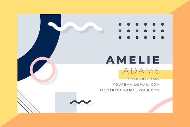 Business card template