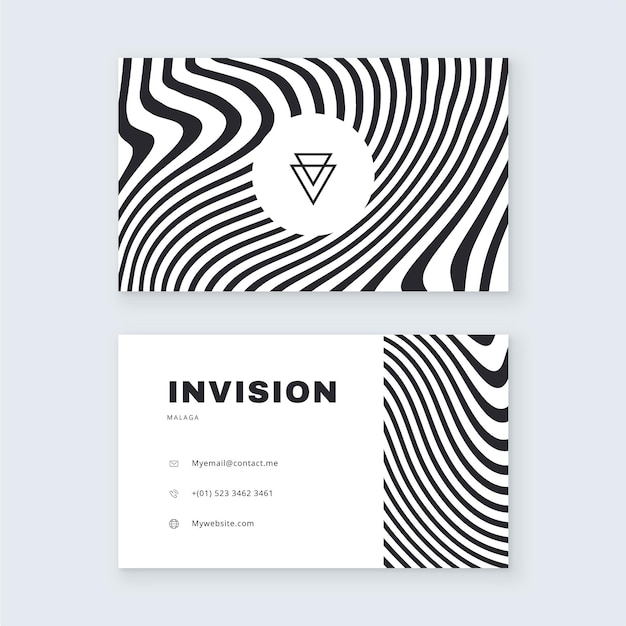 Business card theme disorted lines concept